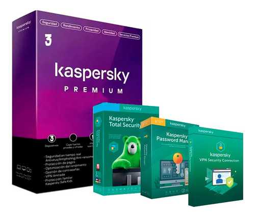 Antivirus Kaspersky Premium  | 3 Dispositivos | 18 Meses