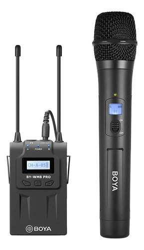 Sistema Microfone Vocal Sem Fio Boya By-wm8 Pro-k3 Uhf Preto