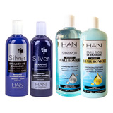 Combo X2 Shampoo Y Enjuague Silver -  Acido Hialuronico Han