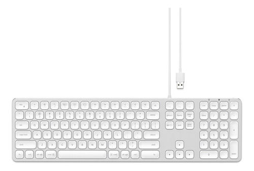 Teclado Satechi Usb Keyboard Qwerty Inglés Us Silver