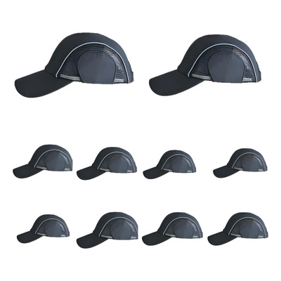 Kit 10 Gorras De Protección Negras Con Casquetes Incluídos | Meses sin interés