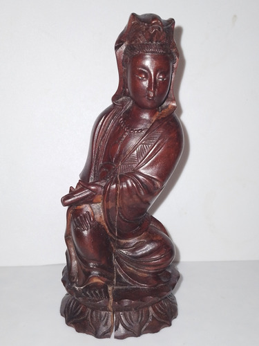 Estatua De Madera, Diosa  Kuan Yin