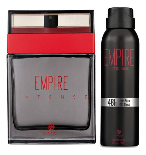 Kit Hinode - Empire Intense - Fragrância + Desodorante Aerossol 48h - Referência Ao Paco Rabanne Pure Xs