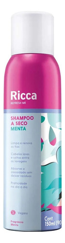 Shampoo A Seco Menta Ricca 150ml Antioleosidade