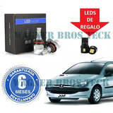 Kit Luces Led Cree H1 O H7 Peugeot 206 16000 Lms No Xenon