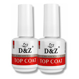 Kit Top Coat Unha Gel D&z 15 Ml 2 Unidades Alto Brilho