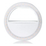 Mini Ring Light Clipe Anel Led Luz Selfie P/ Celular Branco