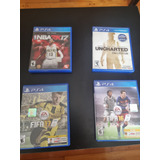 Juegos De Play 4: Uncharted, Nba 2k17, Fifa 17, Fifa 16