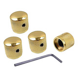 4pcs Metal Volume Tone Dome Tone Guitar Control Knobs