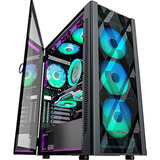 Musetex Atx Pc Case Mid-tower Con 6 Ventiladores Argb De 120