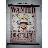 Pendón Wanted Luffy 3.000.000.000, One Piece Poster 33x48