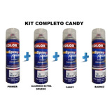 Pintura Candy Aerosol Kit X 4 Unidades Varios Colores 