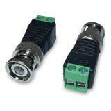 Kit 16 Conector Bnc Com Borne Cftv Câmera Plug Adaptador Tipo P4 Para Cabo