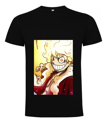 Polera Unisex One Piece Luffy Sun God Nika Gear 5 Irony