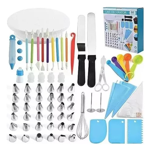 Kit De Decoración Pasteles De 66 Piezas Para Tortas Reposter