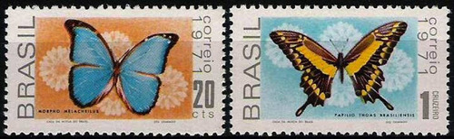 Fauna - Mariposas - Brasil 1971 - Serie Mint (mnh)