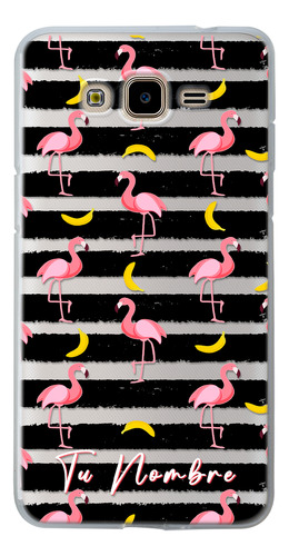 Funda Para Galaxy Flamingos Personalizada Con Tu Nombre