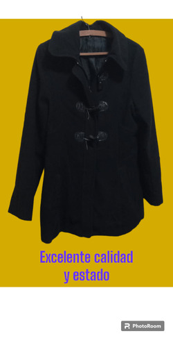 Saco Montgomery De Paño Negro Talle L P/hombre