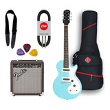 Pack Guitarra EpiPhone Les Paul Tq Ampli Fender Funda