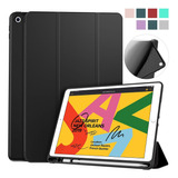 Funda iPad 10.2 Soke Delgado Con Soporte Lápiz Negro