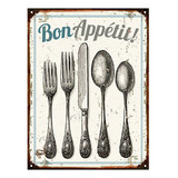 Carteles De Chapa Vintage Bon Appetit Cocina Kitchen Bar