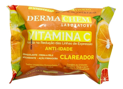 Lenços Demaquilantes Vitamina C Anti-idade- Dermachem