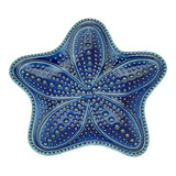 Estrela Decorativa Cerâmica Ocean Azul 21cm Bon Gourmet