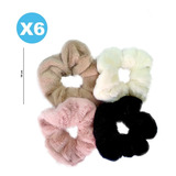 6 X - Colet Coletas Scrunchie Felpa Peludo - 11