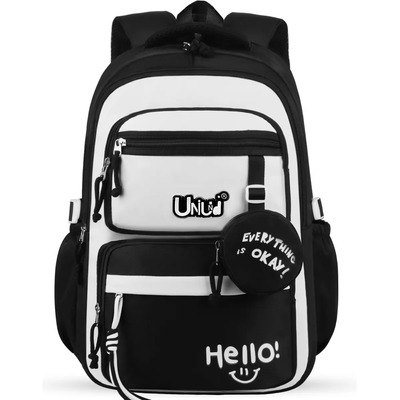 Mochila Antirrobo Para Escolar Viaje, Backpack Mochila Multi Bolsos Con Monedero, Mochila Uniuni De Moda Para Segundaria Universitaria Trabajo Color Negro | MercadoLibre