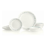 Corelle, 1122070, Vajilla 18 Piezas Country Cottage Color White