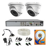 Kit Video Vigilancia Hilook 2 5mp Domo Metal 50mts Utp 1tb 