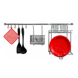 Secaplatos Escurridor Ganchos ! Set Cocina Con Barral 90 Cm!