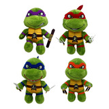 4pcs Peluche Tortugas Ninja Mutantes Adolescentes