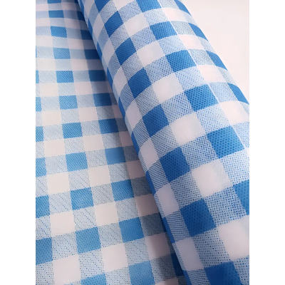 Tecido Tnt Supper Estampado Xadrez Azul 10m X 1.4m Xadrez Azul 1025b