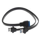 Adaptador Panel De 2 Puertos Conector Idc Usb 3.0 De 20