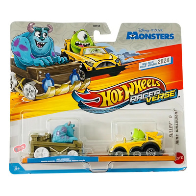Hot Wheels Racer Verse Monsters Inc - Sulley & Mike Wazowski Color Amarillo | Envío gratis
