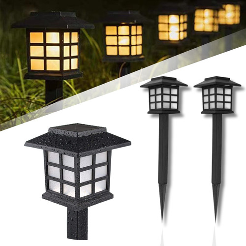 Kit 2 Luminária Luz Solar Led Lampada Jardim Poste