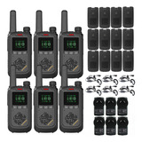 Handy Baofeng Kit X 6 Radio Uhf Lcd 16ch 10km Bft17 + Extras