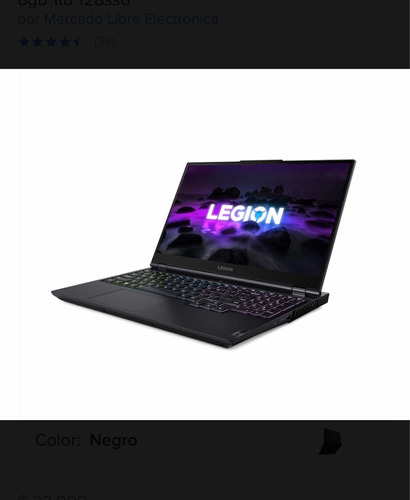 Laptop Lenovo Legion 5 Core I5 2.5 Ghz 8 De Ram Video