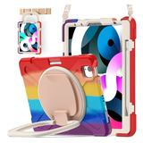 Funda Para iPad Air 4 De 10,9  Diseno Colorido Arcoiris