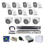 Kit Cftv Dvr Hikvision 16 Canais Full / 11 Cameras Colorvu