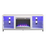 Mueble De Tv C/chimenea 70 In; Blanco; Ameriwood Home Lumina