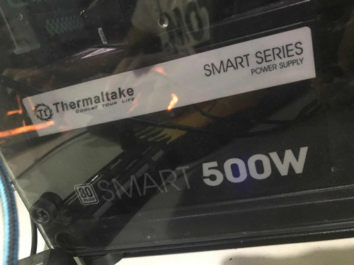 Fuente Smart 500w Thermaltake 80 Plus Negra Gamer
