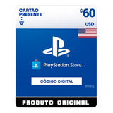 Cartão Psn Playstation $60 Dólares Ps4 Ps5 Usa 100% Original