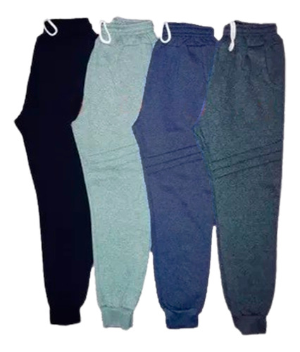 Jogging Niño Pack X4 Frizado Colores Surtidos 100% Algodón