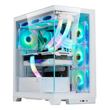 Gabinete Kronos Prisma Pro White Rgb Atx, Vidrio, Usb 3.0