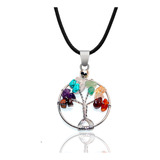 Collar Arbol Siete Chakras Cuarzo Tureloj