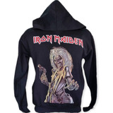 Moletom Iron Maiden Com Capuz Meia Estação