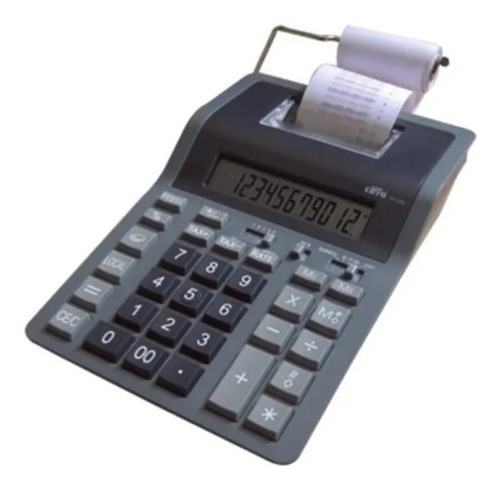 Calculadora Impresora Cifra Pr 1200 220 V 6 V 12 Digitos Color Gris