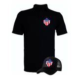 Camiseta Tipo Polo Junior Barranquilla Futbol Obsequio Gorra